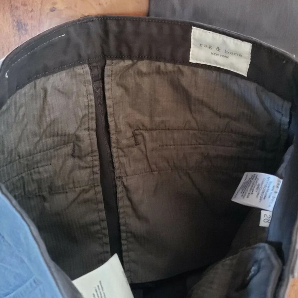 Rag & Bone Men's Chino Pant Classic Fit 3 Mid Rise Color Grey (Charcoal) Size 28 - Picture 6 of 9